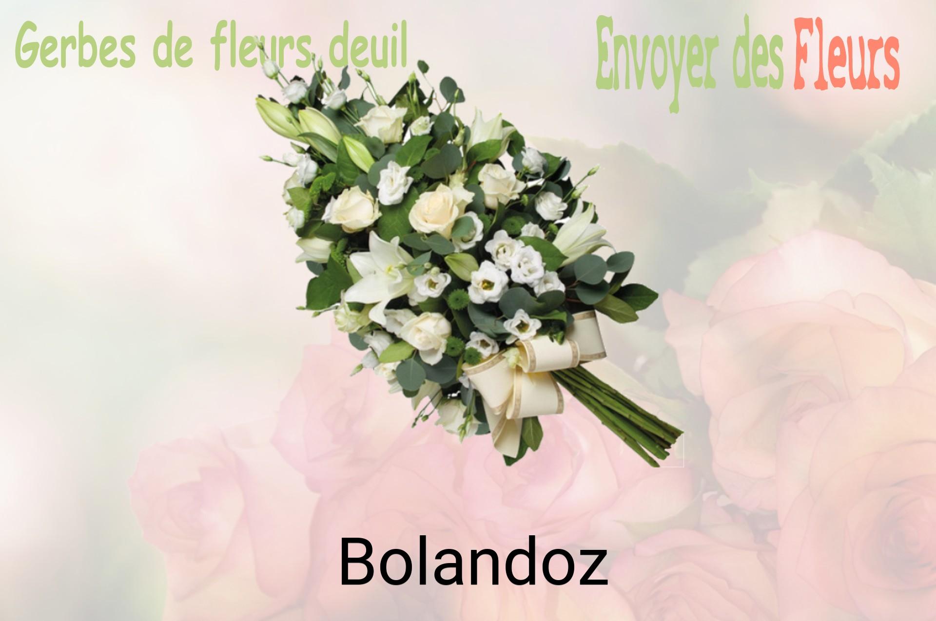 Gerbe de fleurs de deuil livrée à Bolandoz